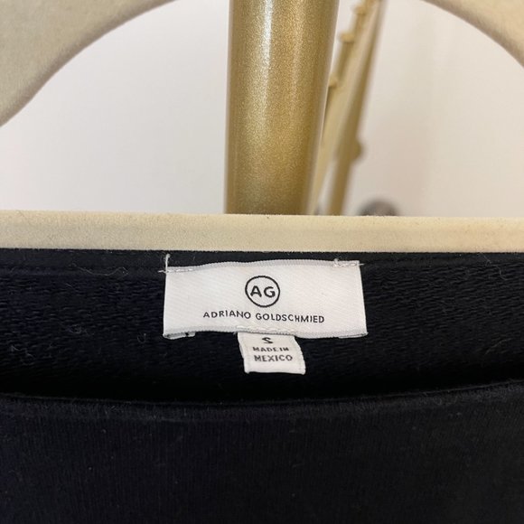 AG Adriano Goldschmied Walker Puff Sleeve Black Sweatshirt Sweater, Size… - Picture 8 of 10